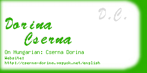 dorina cserna business card